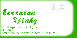 bertalan ujlaky business card